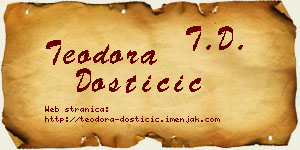 Teodora Dostičić vizit kartica
